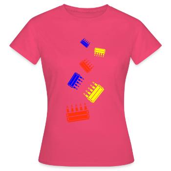 Caisse de bouteille de bière - T-shirt Femme - rose azalée - Devant - AI Model Female 172 dark (172cm)