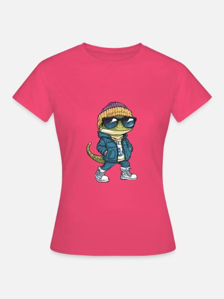 Echse Cool Comic - Frauen T-Shirt - Azalea