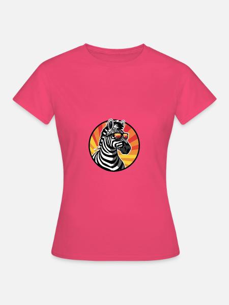 Zebra Comic Cool Sommer - Frauen T-Shirt - Azalea