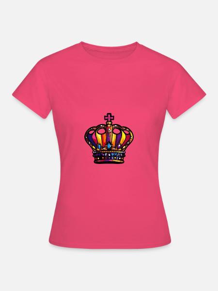Krone Bunt - Frauen T-Shirt - Azalea