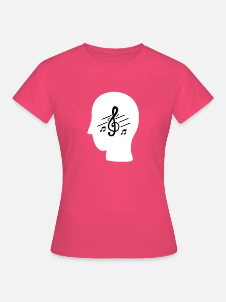 MUSIC IN MY MIND - Frauen T-Shirt - Azalea