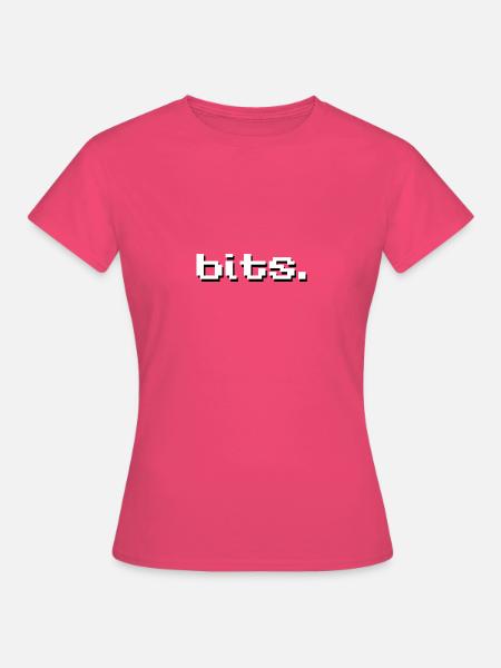 Bits White - Women's T-Shirt - azalea