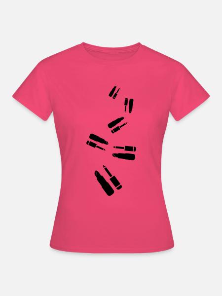 Make Up Kosmetik Icon - Frauen T-Shirt - Azalea