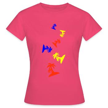 Trèfle chanceux - T-shirt Femme - rose azalée - Devant - AI Model Female 172 dark (172cm)