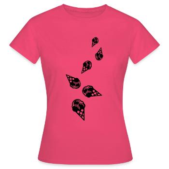 Icône d’icône de glace - T-shirt Femme - rose azalée - Devant - AI Model Female 172 dark (172cm)