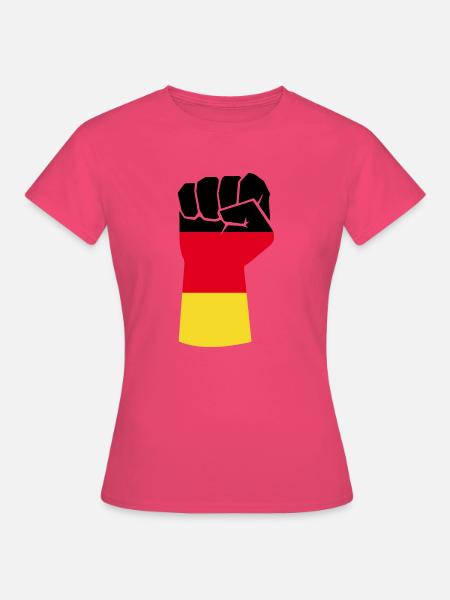Deutsche Faust nach oben haltend - Frauen T-Shirt - Azalea