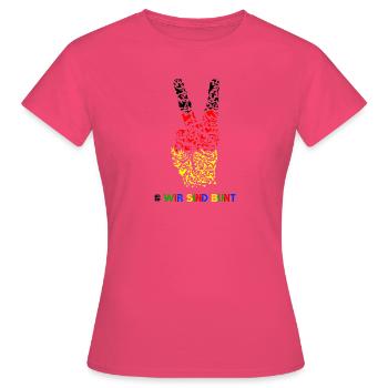 We are colorful - Women's T-Shirt - azalea - Front - AI Model Female 172 dark (172cm)