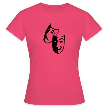 Theater - Schauspieler - Masken - Frauen T-Shirt - Azalea - Vorne - AI Model Female 172 dark (172cm)