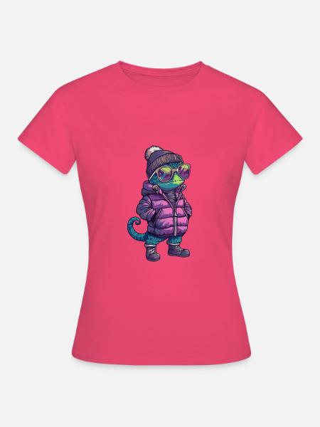 Chameleon Cool Comic - Frauen T-Shirt - Azalea