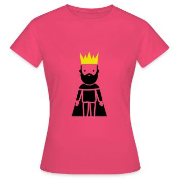 Sa Majesté le Roi - T-shirt Femme - rose azalée - Devant - AI Model Female 172 dark (172cm)