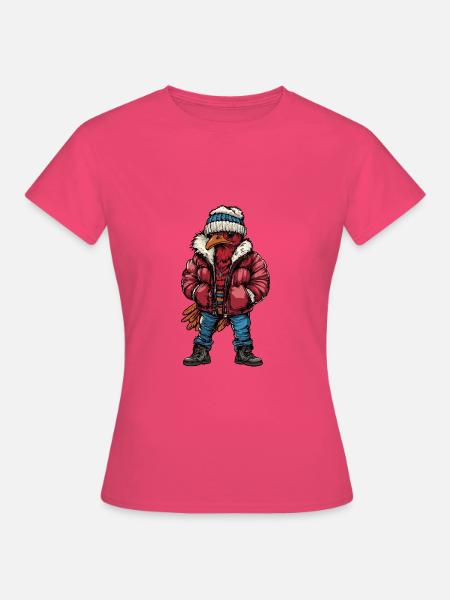 Truthahn Lustig Winter - Frauen T-Shirt - Azalea