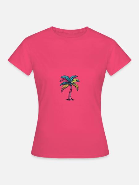Palme Bunt - Frauen T-Shirt - Azalea