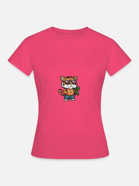 Tiger Comic Urlaub - Frauen T-Shirt - Azalea
