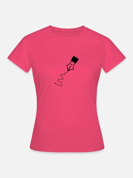 Füller Füllfederhalter Strich Skizze 1c - Frauen T-Shirt - Azalea