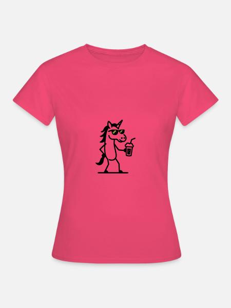 Einhorn Cool Drink - Frauen T-Shirt - Azalea