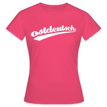 Ostdeutsch DDR Abzeichen - Frauen T-Shirt - Azalea - Vorne - AI Model Female 172 dark (172cm)
