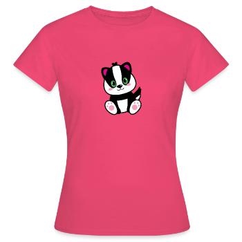 Bowie le blaireau - T-shirt Femme - rose azalée - Devant - AI Model Female 172 dark (172cm)