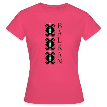 BALKAN - Frauen T-Shirt - Azalea - Vorne - AI Model Female 172 dark (172cm)