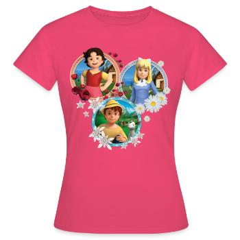 Heidi Freundschaft Kachel - Frauen T-Shirt - Azalea - Vorne - AI Model Female 172 dark (172cm)
