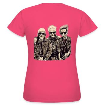 Coole Bestager Anarchisten Punks mit Sonnenbrillen - Frauen T-Shirt - Azalea - Hinten - AI Model Female 172 dark (172cm)