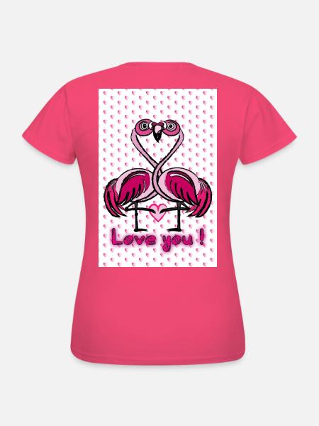 Flamingo love - Frauen T-Shirt - Azalea