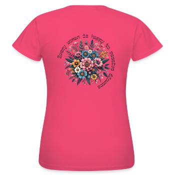 Blumenstrauß für alle Frauen - Frauen T-Shirt - Azalea - Hinten - AI Model Female 172 dark (172cm)