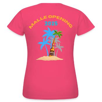 Ouverture du centre commercial 2025 / Majorque 2025 - T-shirt Femme - rose azalée - Dos - AI Model Female 172 dark (172cm)