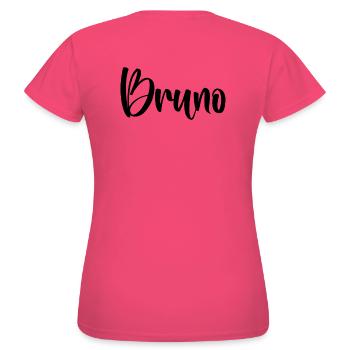 Vorname - Bruno - Frauen T-Shirt - Azalea - Hinten - AI Model Female 172 dark (172cm)