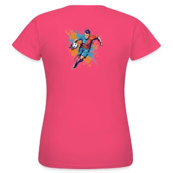 Soccer Player - Frauen T-Shirt - Azalea - Hinten - AI Model Female 172 dark (172cm)