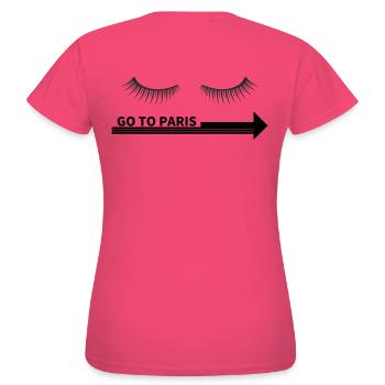 ALLER À PARIS - T-shirt Femme - rose azalée - Dos - AI Model Female 172 dark (172cm)