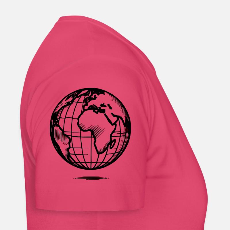 Sketch Globe Frauen T-Shirt