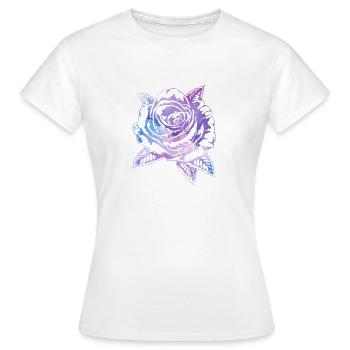Galaxy Rose Fleur - T-shirt Femme - blanc - Devant - AI Model Female 172 dark (172cm)