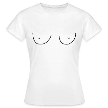 Boob T-Shirt - Frauen T-Shirt - Weiß - Vorne - AI Model Female 172 dark (172cm)