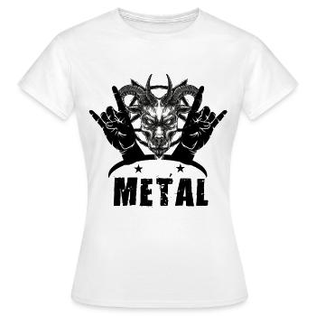 musique métal - T-shirt Femme - blanc - Devant - AI Model Female 172 dark (172cm)