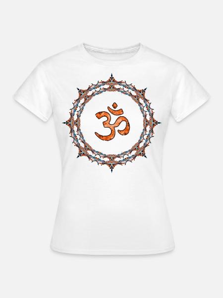 Orange Om - Frauen T-Shirt - Weiß