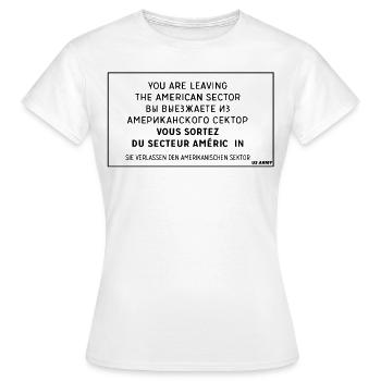 Checkpoint Charlie Berlin bouclier, chemise - T-shirt Femme - blanc - Devant - AI Model Female 172 dark (172cm)