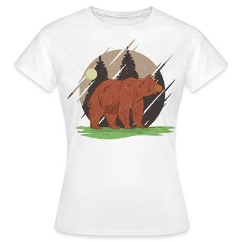Ours grizzly - T-shirt Femme - blanc - Devant - AI Model Female 172 dark (172cm)