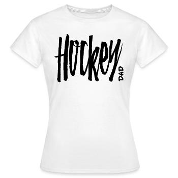 Hockey papa super cadeau - T-shirt Femme - blanc - Devant - AI Model Female 172 dark (172cm)
