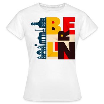Berlin Skyline City Allemagne Germany - T-shirt Femme - blanc - Devant - AI Model Female 172 dark (172cm)