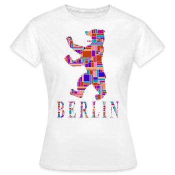 Berlin T-Shirt - Berlin Bär Shirt - I Love - T-shirt Femme - blanc - Devant - AI Model Female 172 dark (172cm)