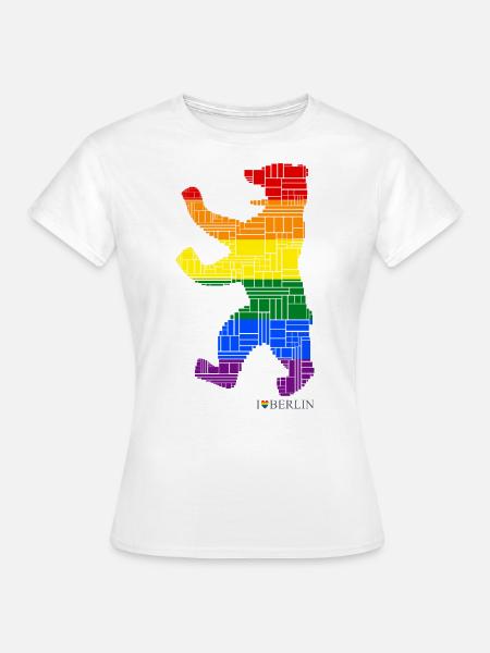 Berlin - Berliner Bär - I Love Berlin - Gay Pride - Frauen T-Shirt - Weiß