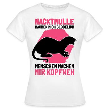 Nacktmull Kopfschmerzen Nagetier Nager Sandgräber - Frauen T-Shirt - Weiß - Vorne - AI Model Female 172 dark (172cm)