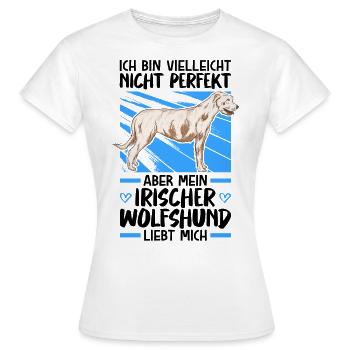 Mein Irischer Wolfshund liebt mich Wolfhound - Frauen T-Shirt - Weiß - Vorne - AI Model Female 172 dark (172cm)