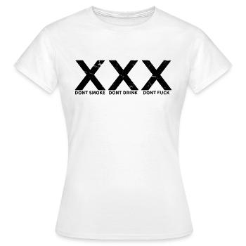 Straight Edge Vegan, anti-drug, punk - Women's T-Shirt - white - Front - AI Model Female 172 dark (172cm)