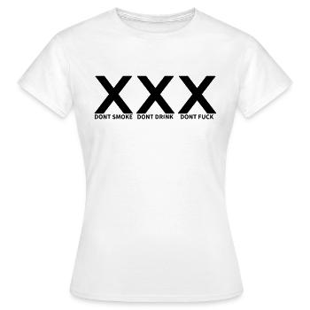 Straight Edge Vegan, anti-drug, punk - Women's T-Shirt - white - Front - AI Model Female 172 dark (172cm)