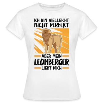 Mein Leonberger liebt mich deutscher Wachhund - Frauen T-Shirt - Weiß - Vorne - AI Model Female 172 dark (172cm)