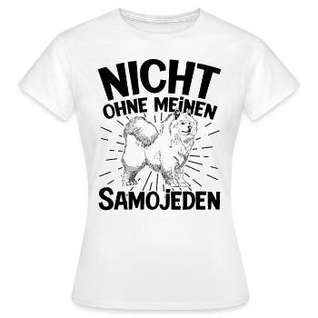 Nicht ohne meinen Samojede Samojedenspitz - Frauen T-Shirt - Weiß - Vorne - AI Model Female 172 dark (172cm)
