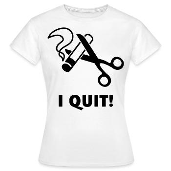 J’abandonne! (Ex-fumeur / Arrêter de fumer / Noir) - T-shirt Femme - blanc - Devant - AI Model Female 172 dark (172cm)