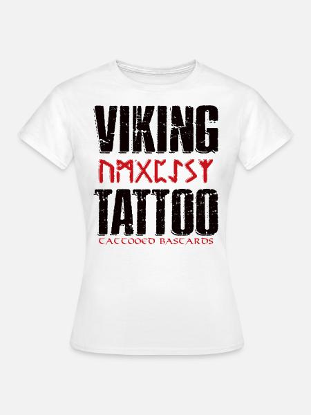 Viking Wikinger Tattoo Inked tattooed - Frauen T-Shirt - Weiß