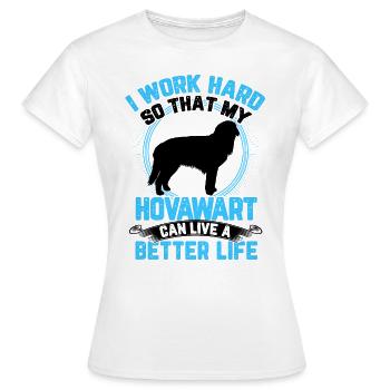 Hovawart arbeite hart derber Bauernhund - Frauen T-Shirt - Weiß - Vorne - AI Model Female 172 dark (172cm)